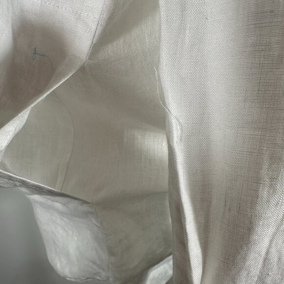 NWT J.Jill Love Linen White 1/2 Button Popover Tunic Top Shirt Size S Linen - Picture 8 of 16